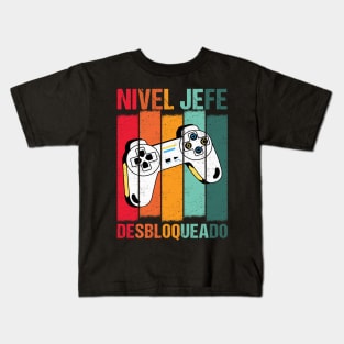 Divertida Futuro Jefe Anuncio Embarazadas Para día del padre Kids T-Shirt